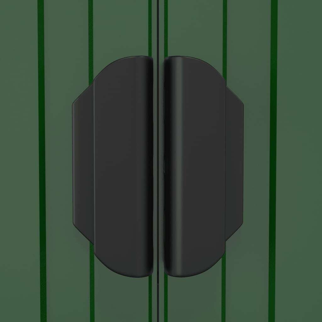 Garden Shed Green 192x191x223 cm Galvanised Steel