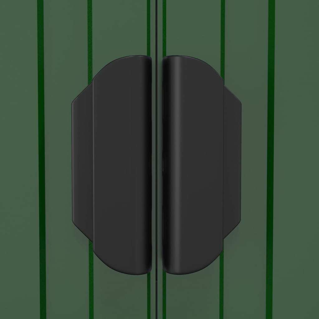 Garden Shed Green 192x357x223 cm Galvanised Steel