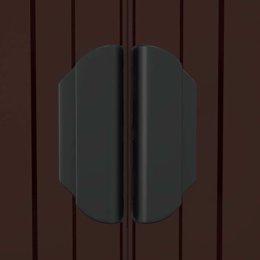 Garden Shed Dark Brown 192x191x223 cm Galvanised Steel