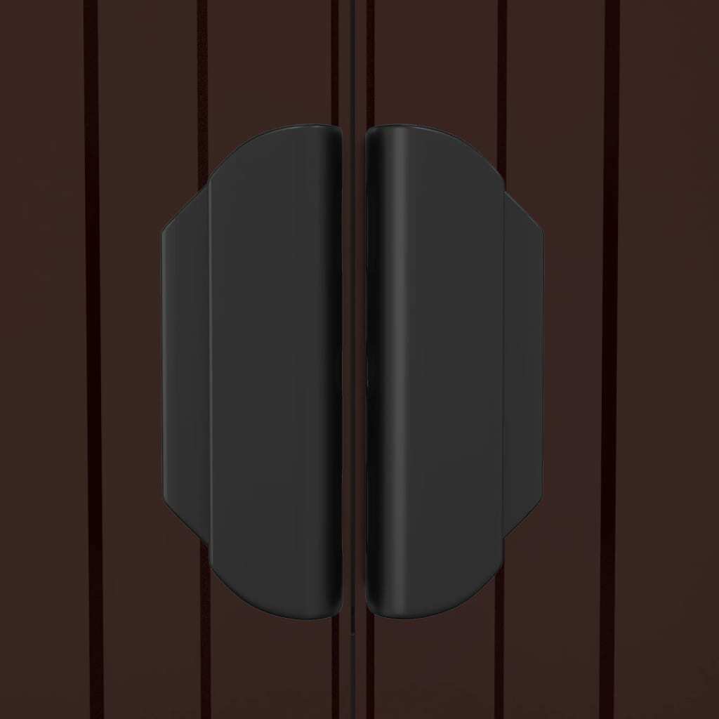 Garden Shed Dark Brown 192x440x223 cm Galvanised Steel