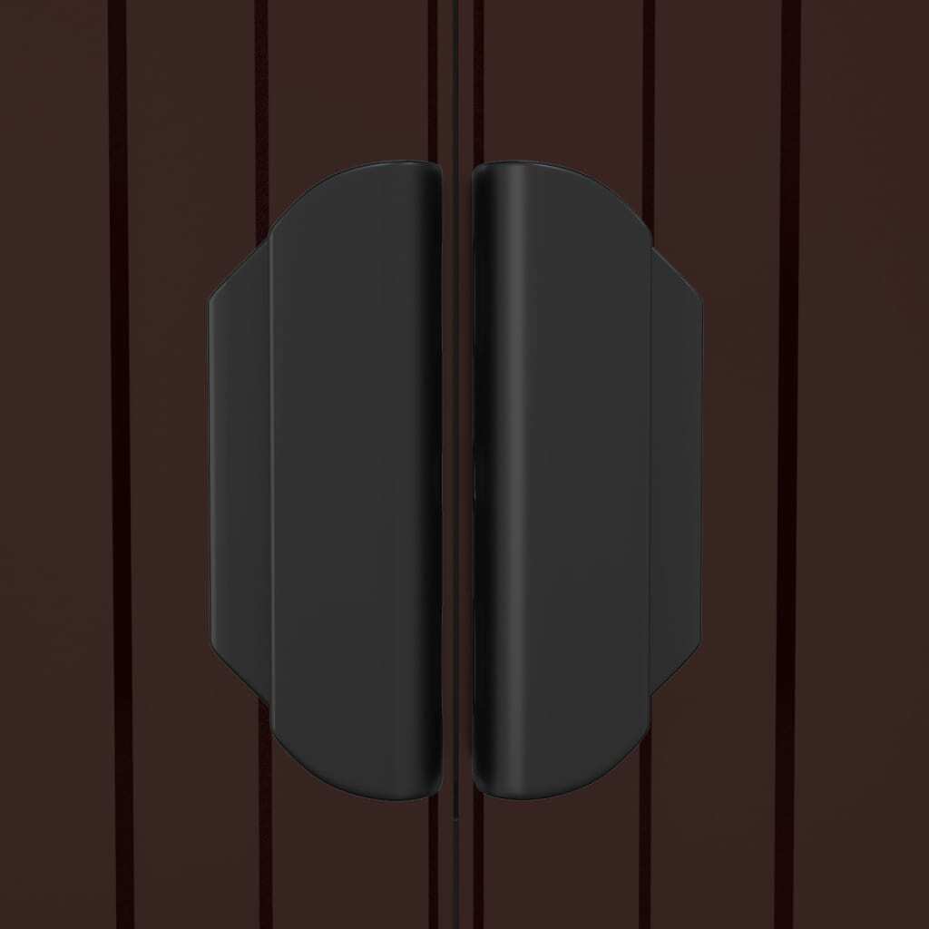 Garden Shed Dark Brown 192x523x223 cm Galvanised Steel