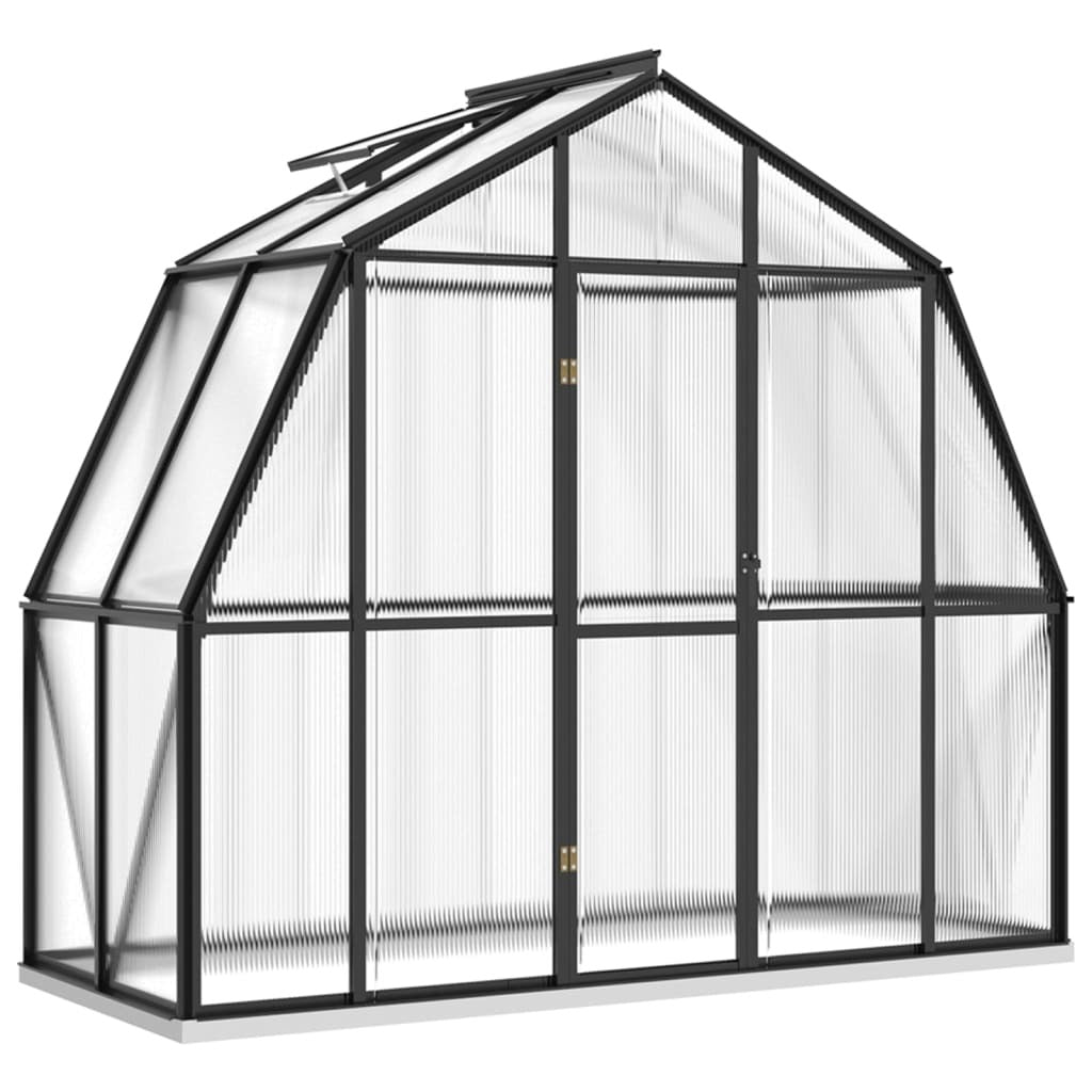 Greenhouse with Base Frame Anthracite 3.3 m Aluminium