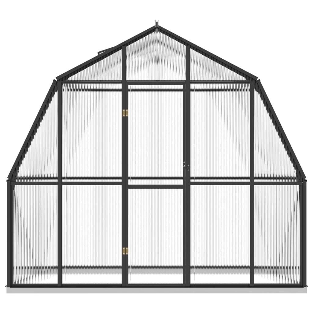 Greenhouse with Base Frame Anthracite 3.3 m Aluminium