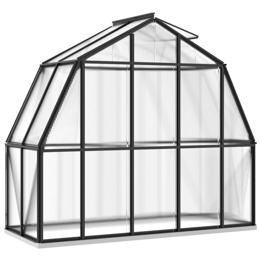 Greenhouse with Base Frame Anthracite 3.3 m Aluminium