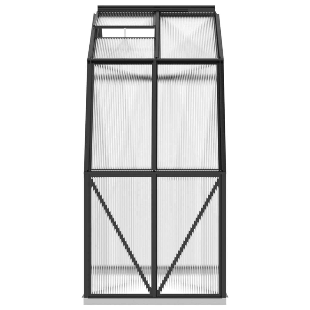 Greenhouse with Base Frame Anthracite 3.3 m Aluminium