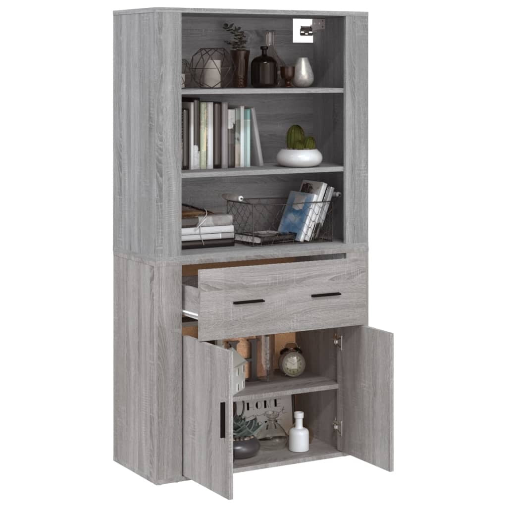 Highboard Grey Sonoma Engineered Wood