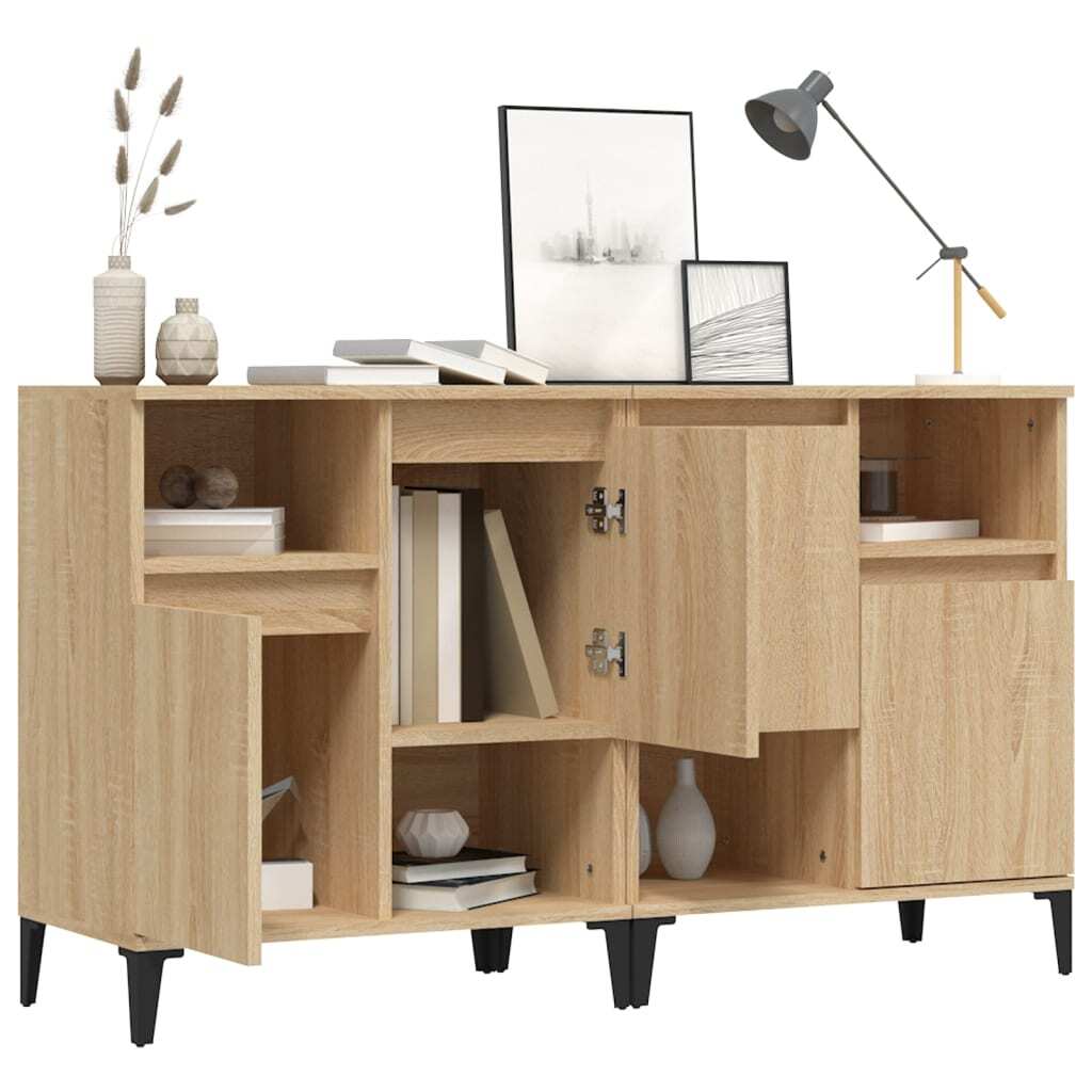 Sideboards 2 pcs Sonoma Oak 60x35x70 cm Engineered Wood