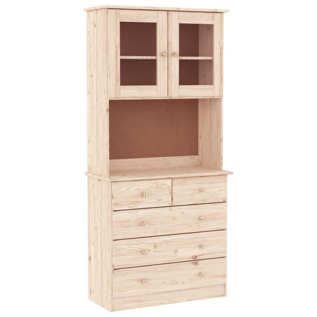 Highboard ALTA 77x35x165 cm Solid Wood Pine