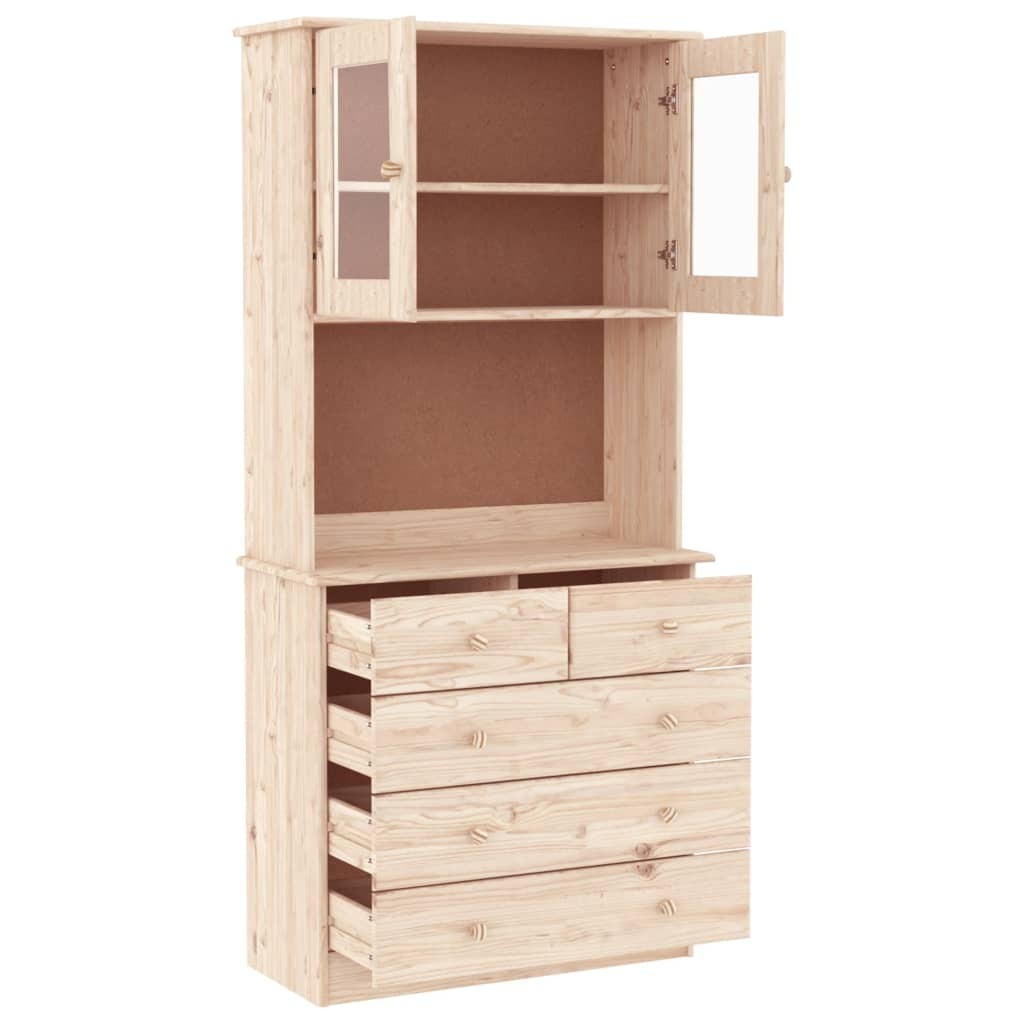 Highboard ALTA 77x35x165 cm Solid Wood Pine