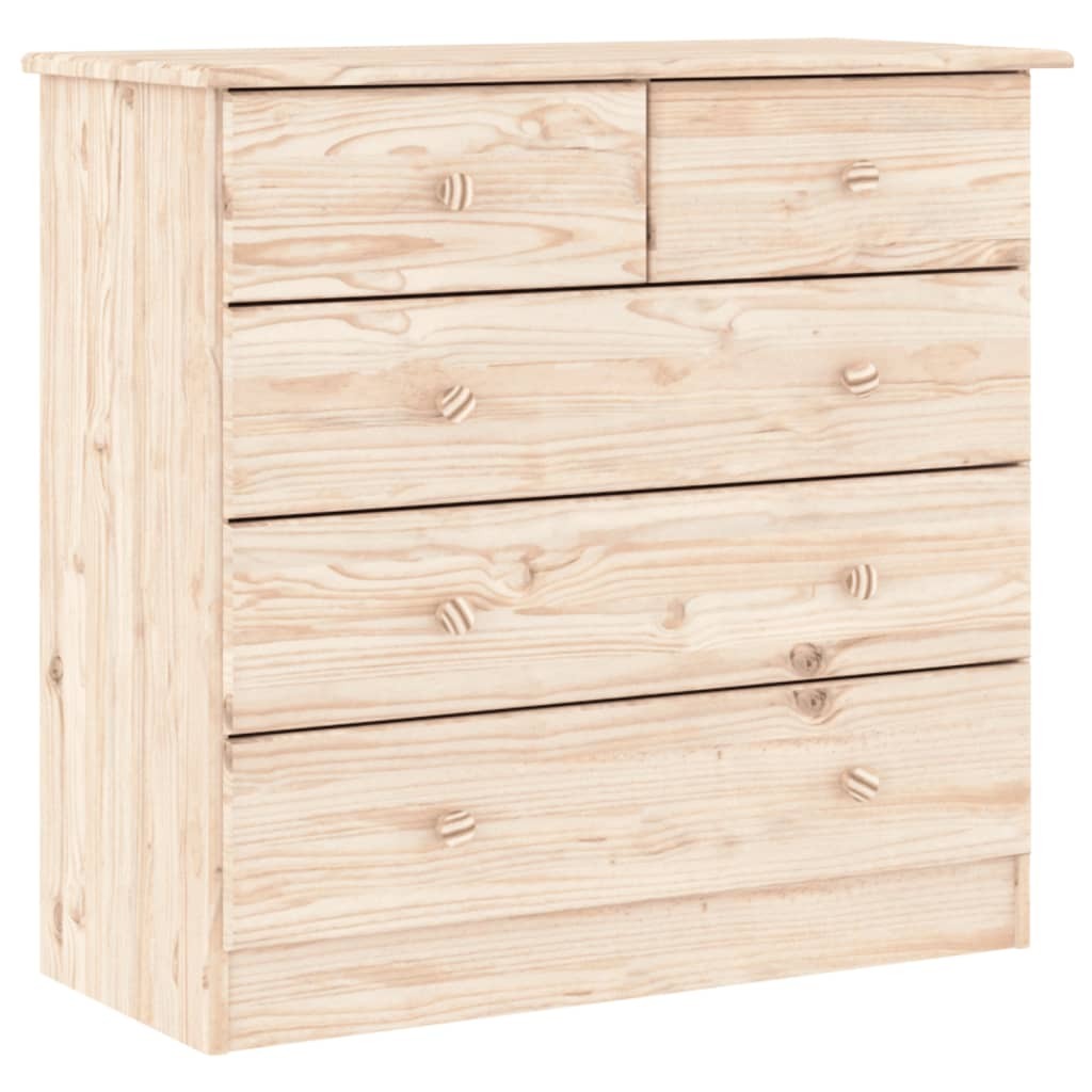 Highboard ALTA 77x35x165 cm Solid Wood Pine