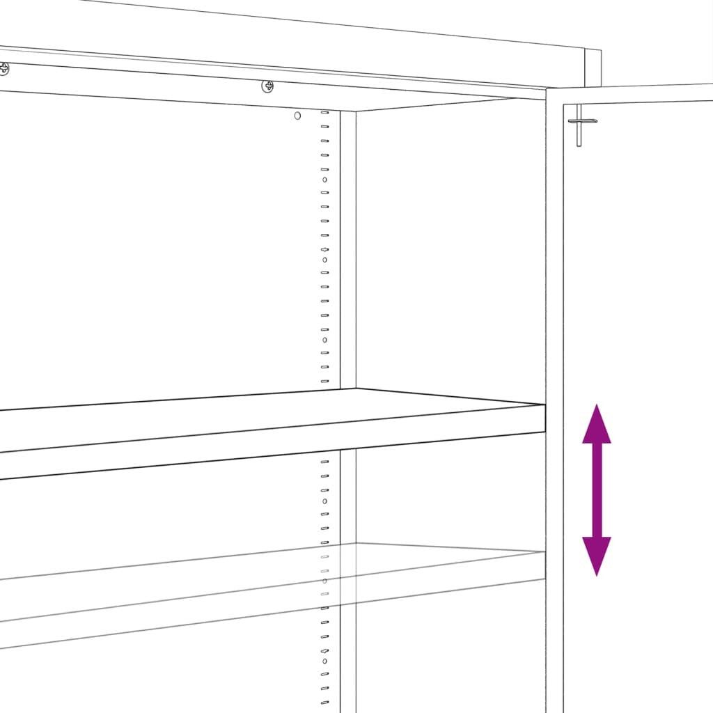 File Cabinet Light Grey 90x40x130 cm Steel