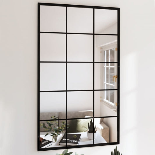 Wall Mirrors 2 pcs Black 100x60 cm Metal