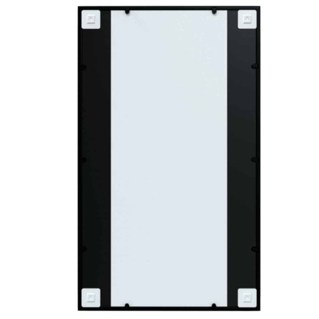 Wall Mirrors 2 pcs Black 100x60 cm Metal