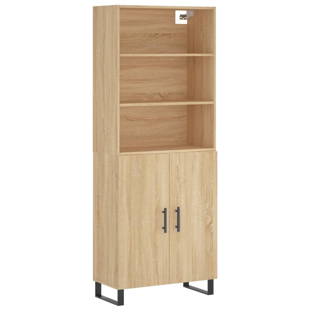 Highboard Sonoma Oak 69.5x34x180 cm Engineered Wood