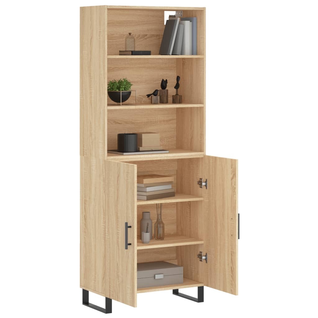 Highboard Sonoma Oak 69.5x34x180 cm Engineered Wood