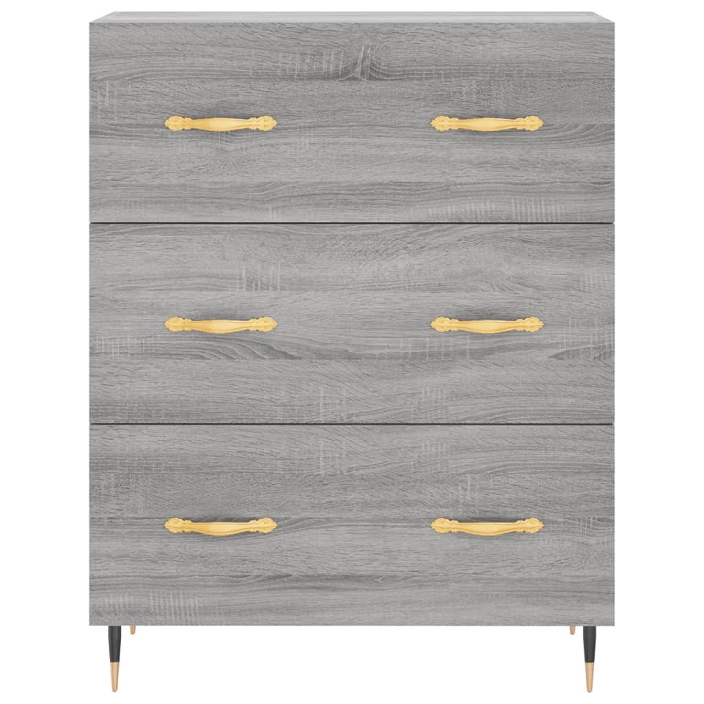 Highboard Grey Sonoma 69.5x34x180 cm Engineered Wood