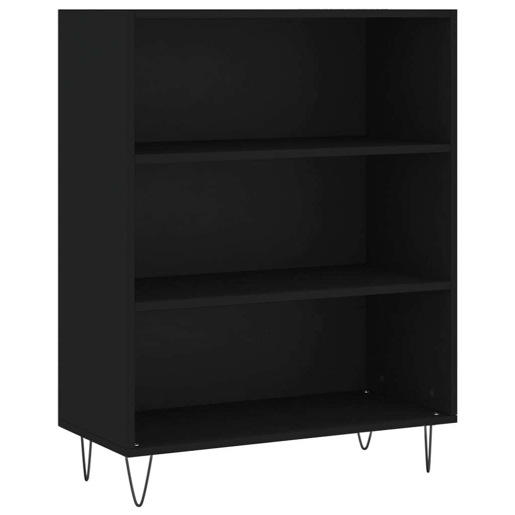 Highboard Black 69.5x32.5x180 cm Engineered Wood