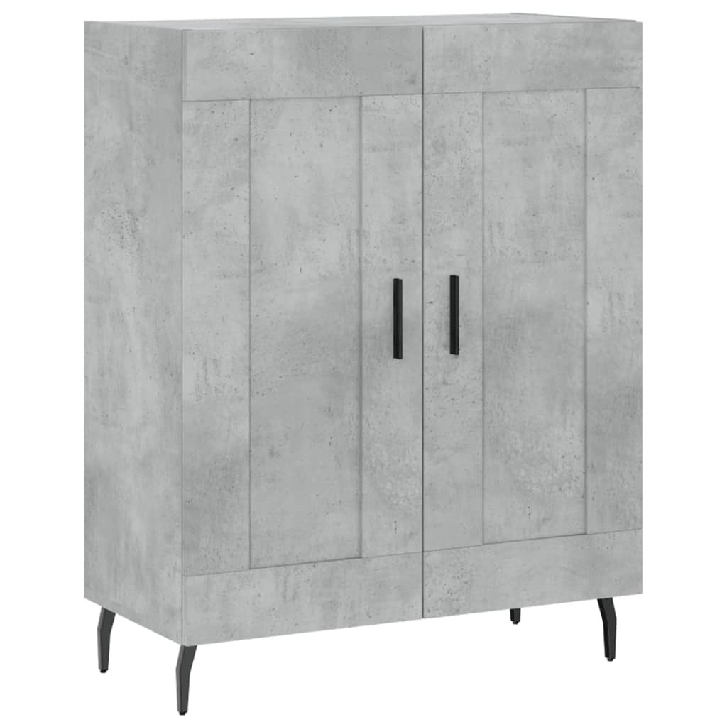 Highboard Concrete Grey 69.5x34x180 cm Engineered Wood