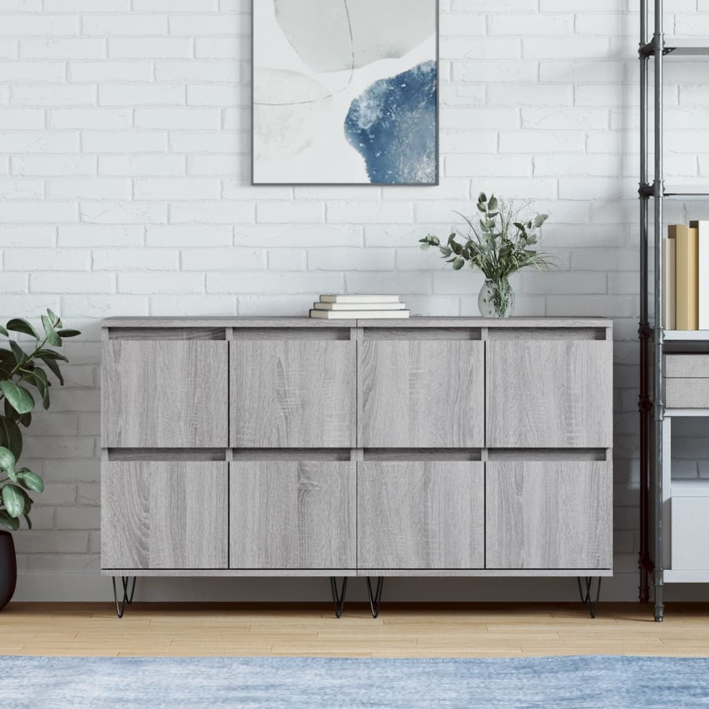 Sideboards 2 pcs Grey Sonoma Engineered Wood