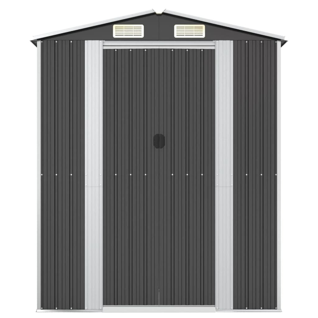 Garden Shed Anthracite 192x108x223 cm Galvanised Steel