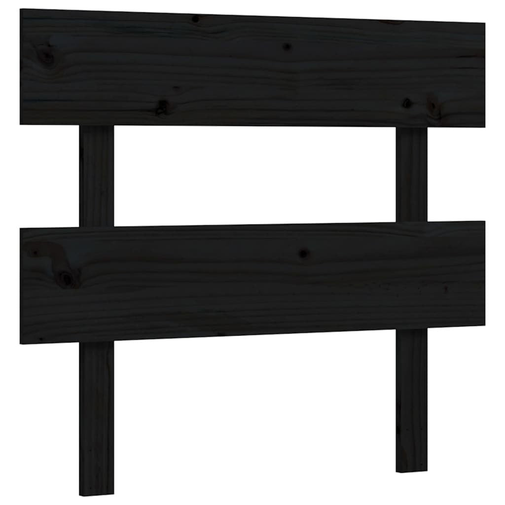 Bed Frame without Mattress Black 100x200 cm Solid Wood Pine