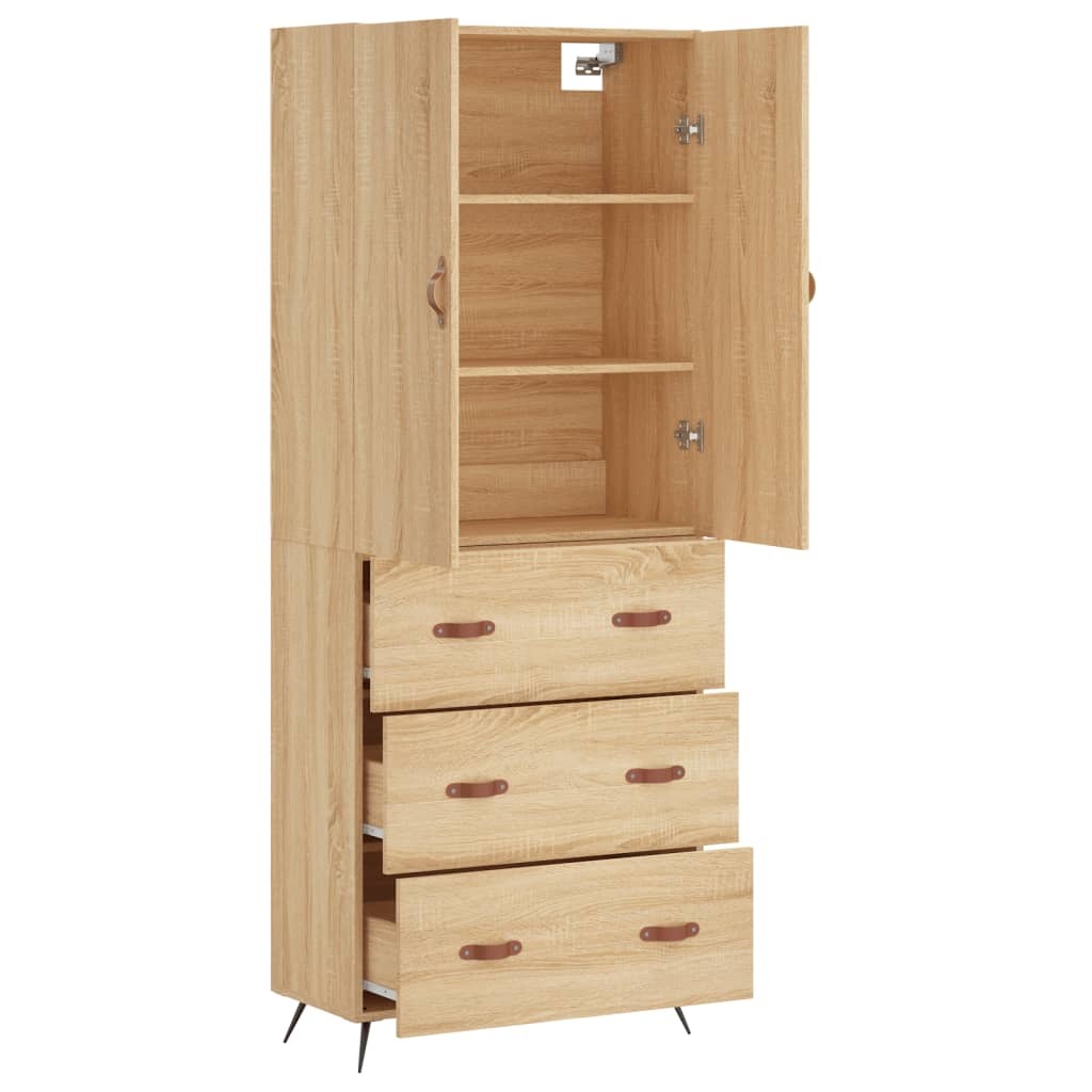 Highboard Sonoma Oak 69.5x34x180 cm Engineered Wood