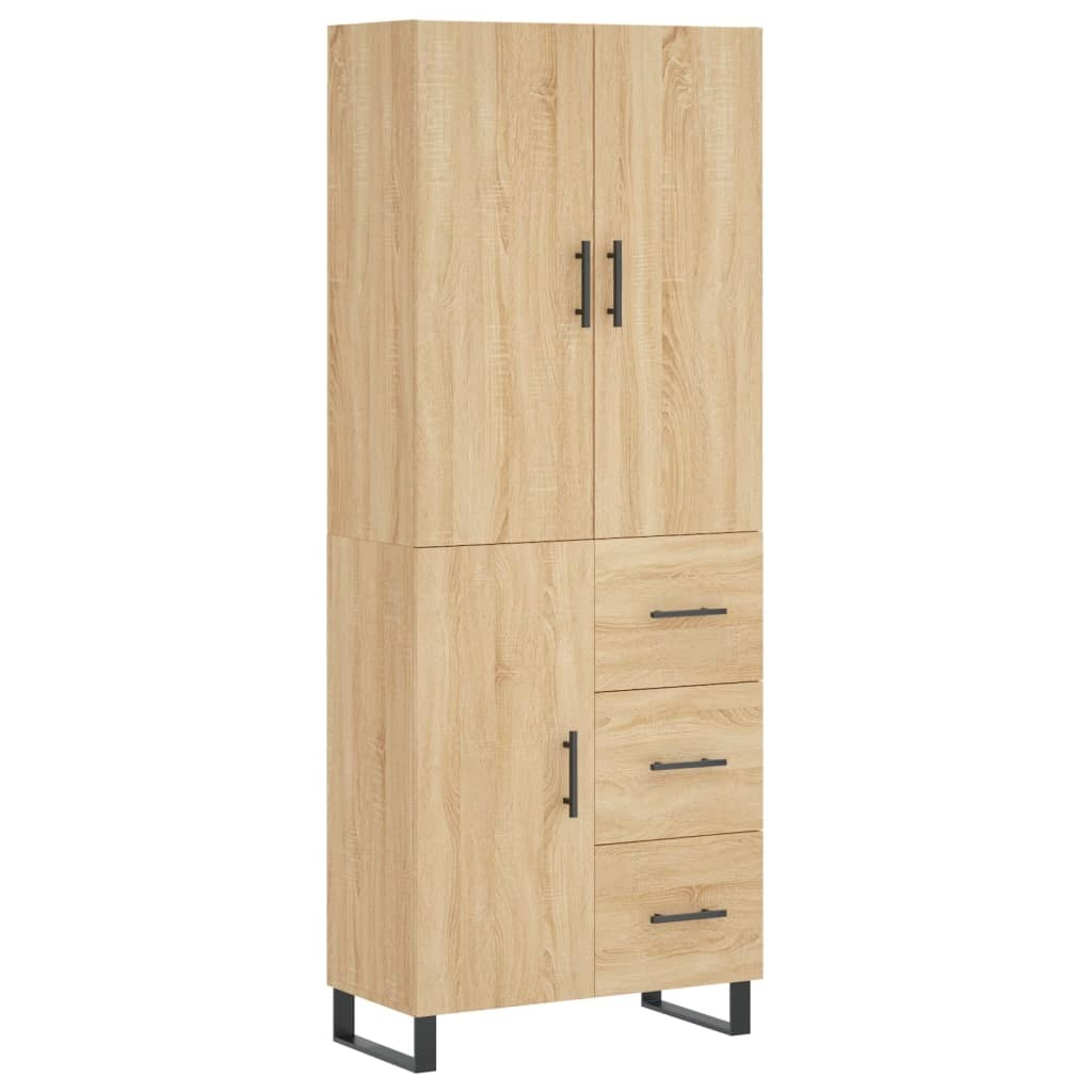 Highboard Sonoma Oak 69.5x34x180 cm Engineered Wood