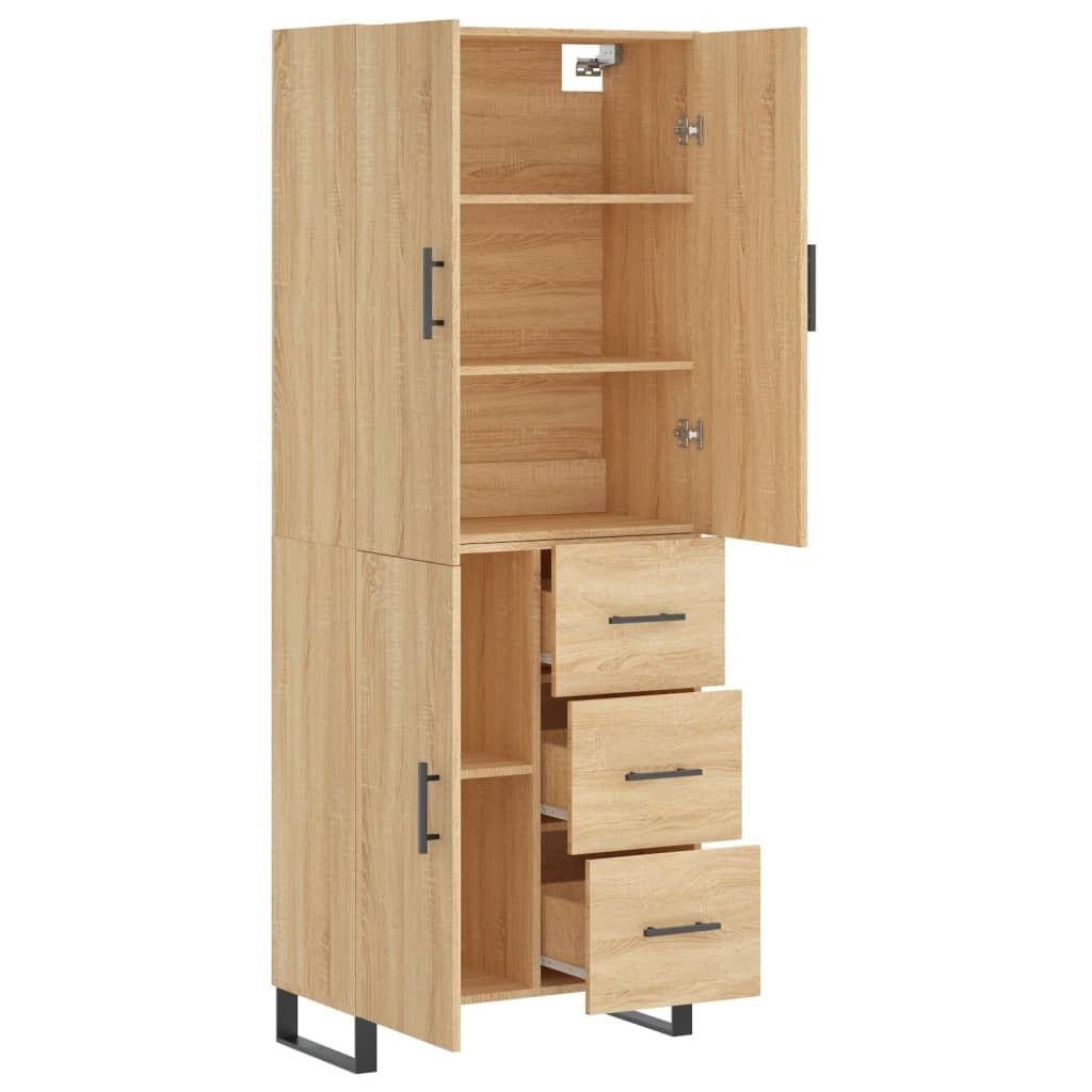 Highboard Sonoma Oak 69.5x34x180 cm Engineered Wood