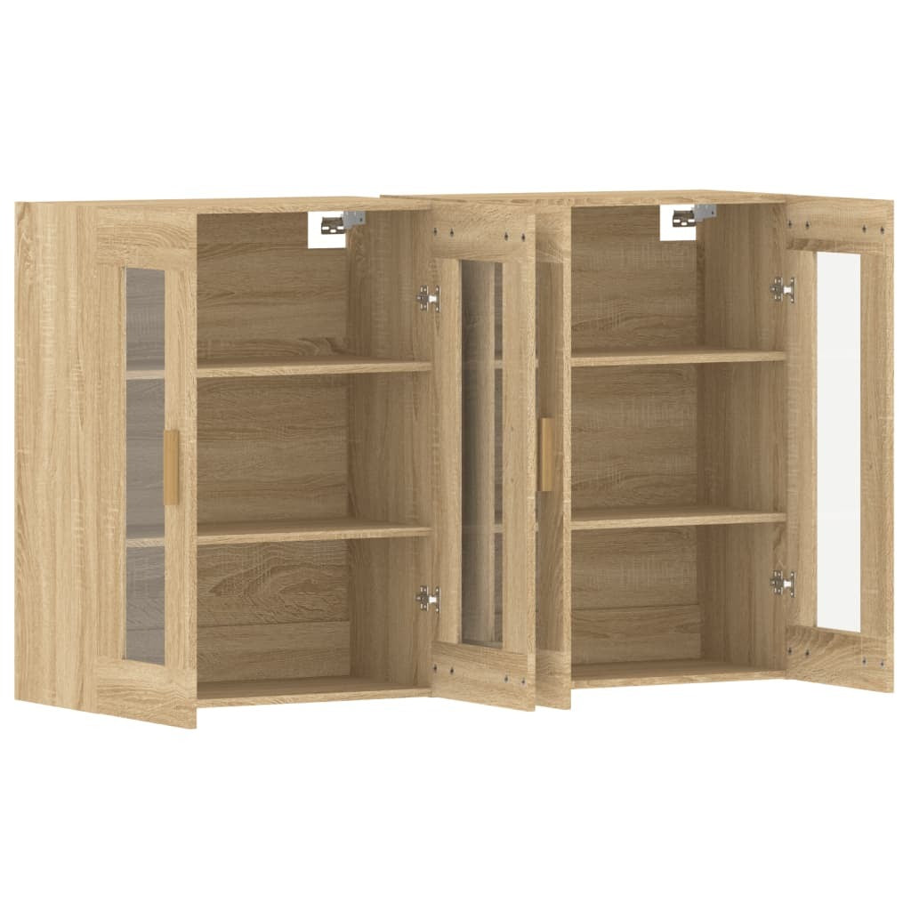 Wall Mounted Cabinets 2 pcs Sonoma Oak Engineered Wood