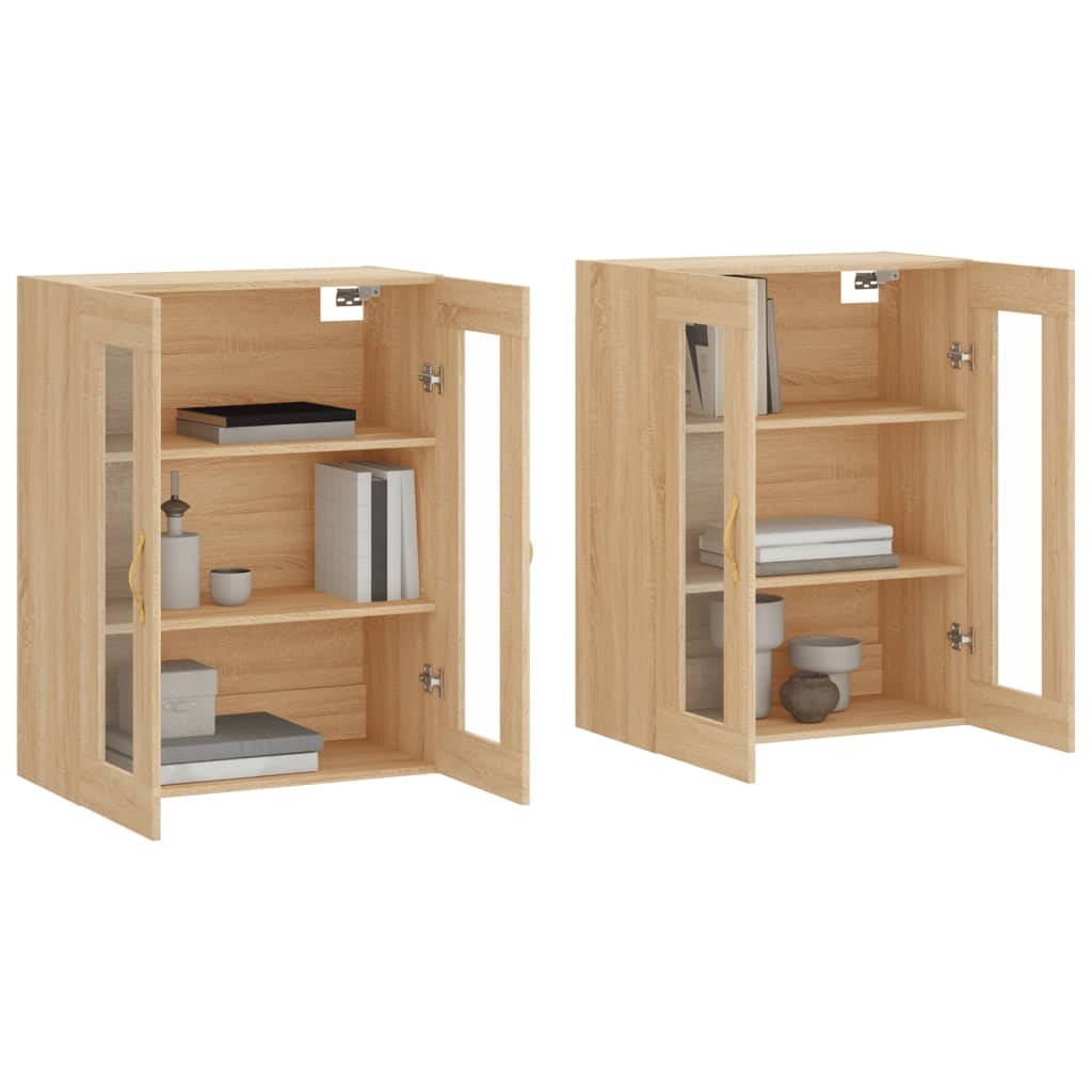 Wall Mounted Cabinets 2 pcs Sonoma Oak Engineered Wood
