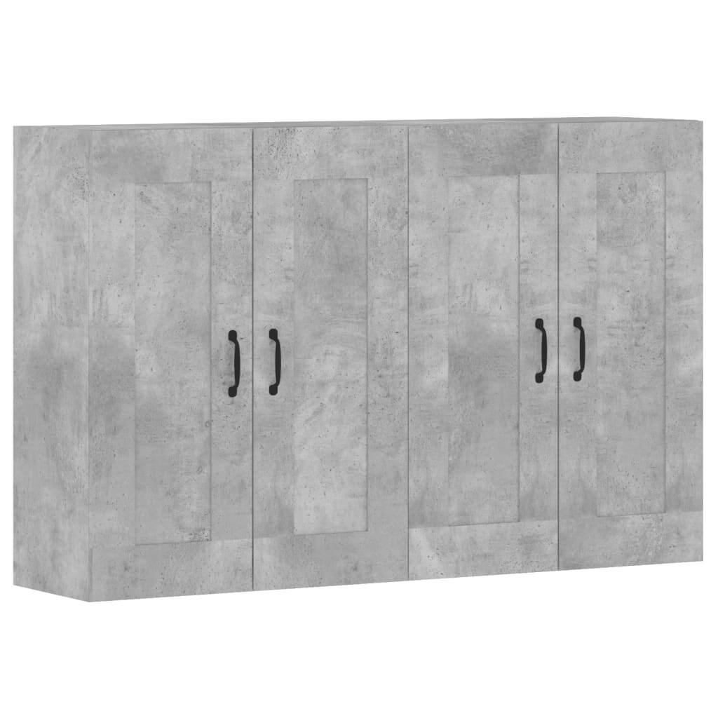 Wall Mounted Cabinets 2 pcs Concrete Grey Engineered Wood