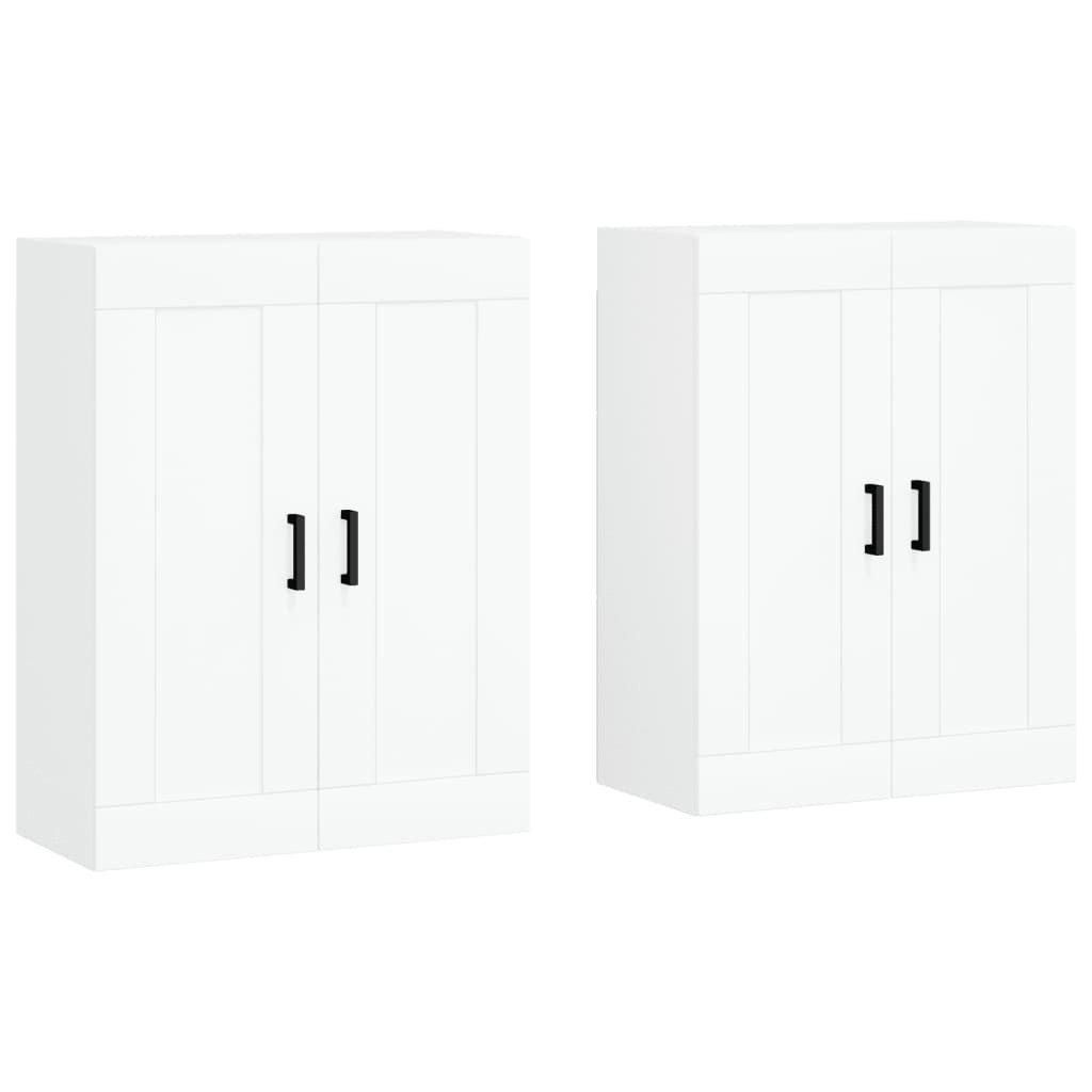 Wall Mounted Cabinets 2 pcs White Engineered Wood