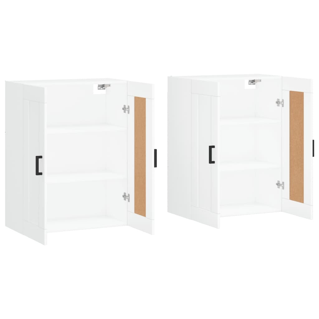 Wall Mounted Cabinets 2 pcs White Engineered Wood