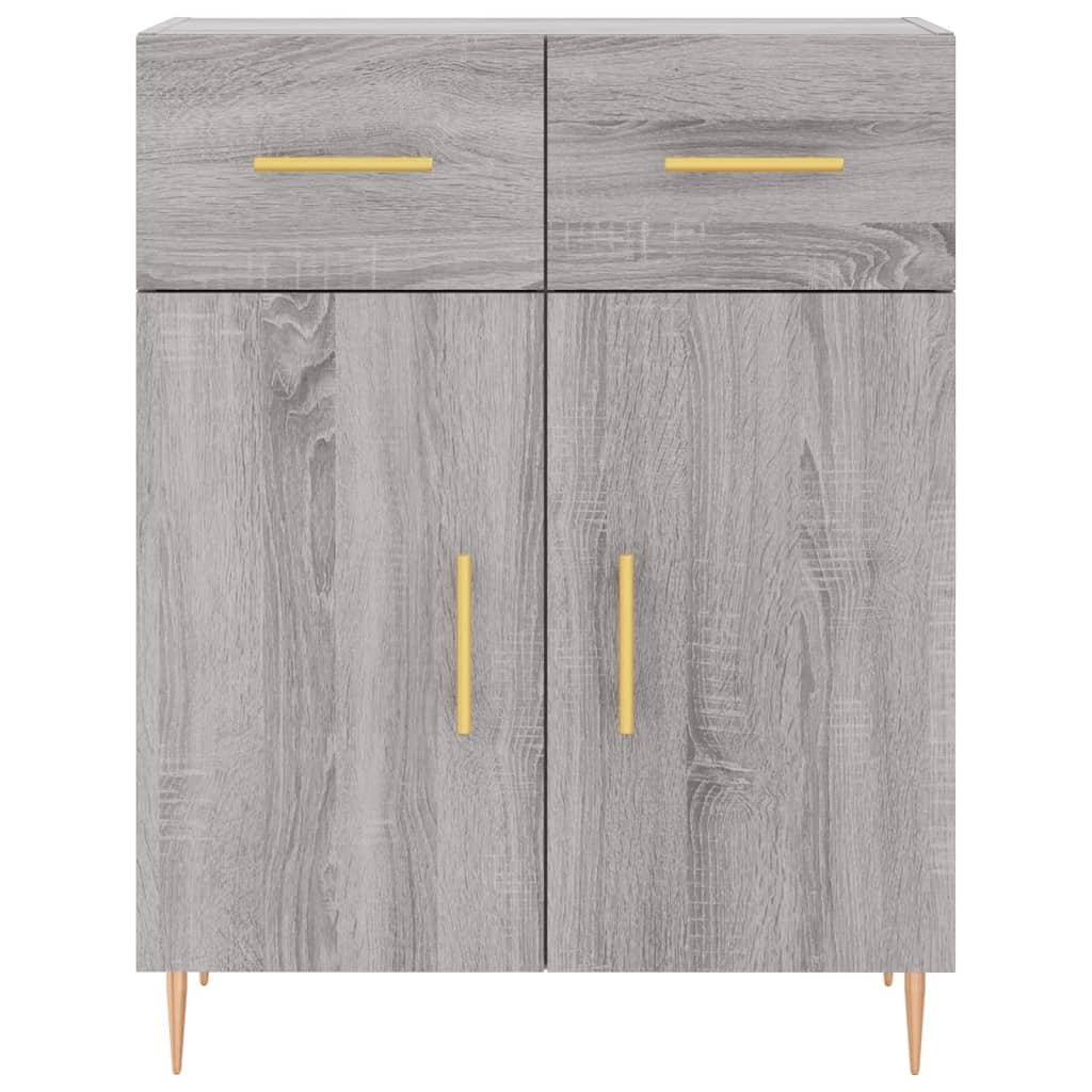Highboard Grey Sonoma 69.5x34x180 cm Engineered Wood