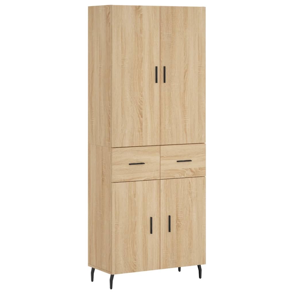 Highboard Sonoma Oak 69.5x34x180 cm Engineered Wood