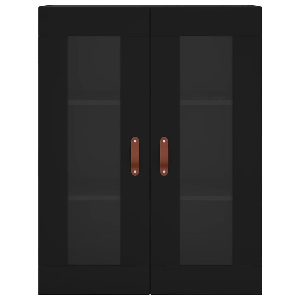 Highboard Black 69.5x34x180 cm Engineered Wood