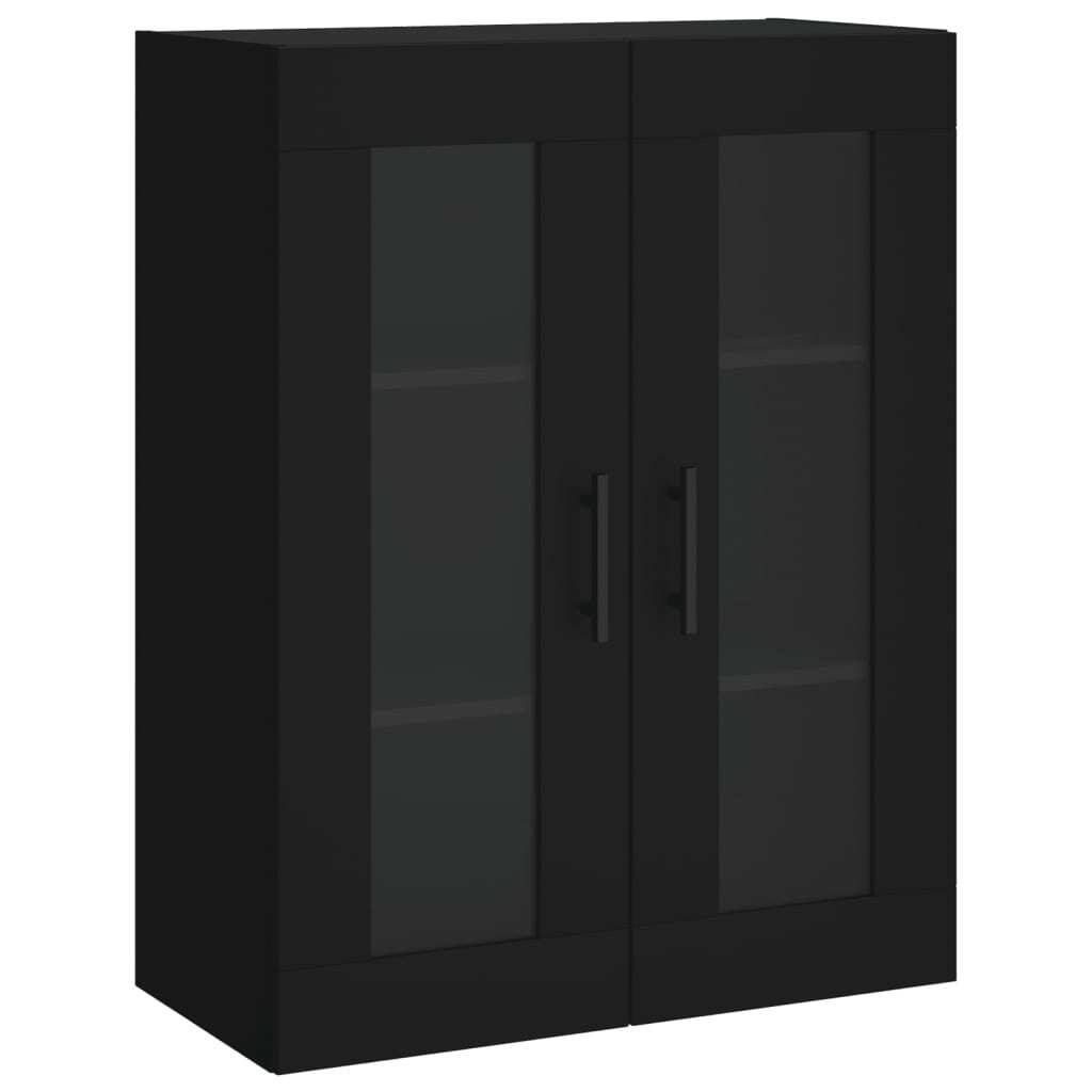 Highboard Black 69.5x34x180 cm Engineered Wood