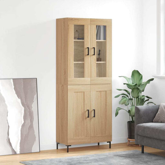 Highboard Sonoma Oak 69.5x34x180 cm Engineered Wood