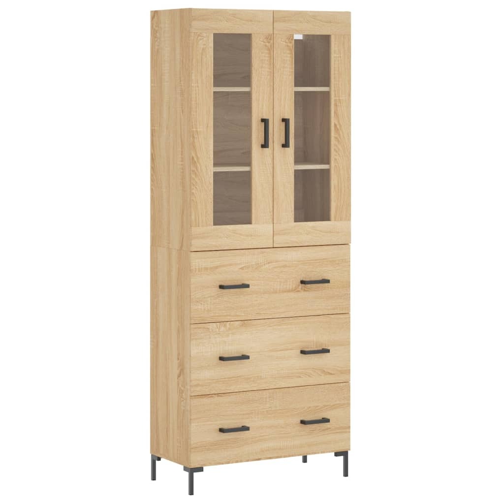 Highboard Sonoma Oak 69.5x34x180 cm Engineered Wood