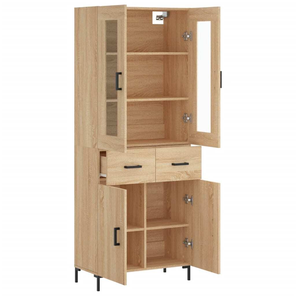 Highboard Sonoma Oak 69.5x34x180 cm Engineered Wood