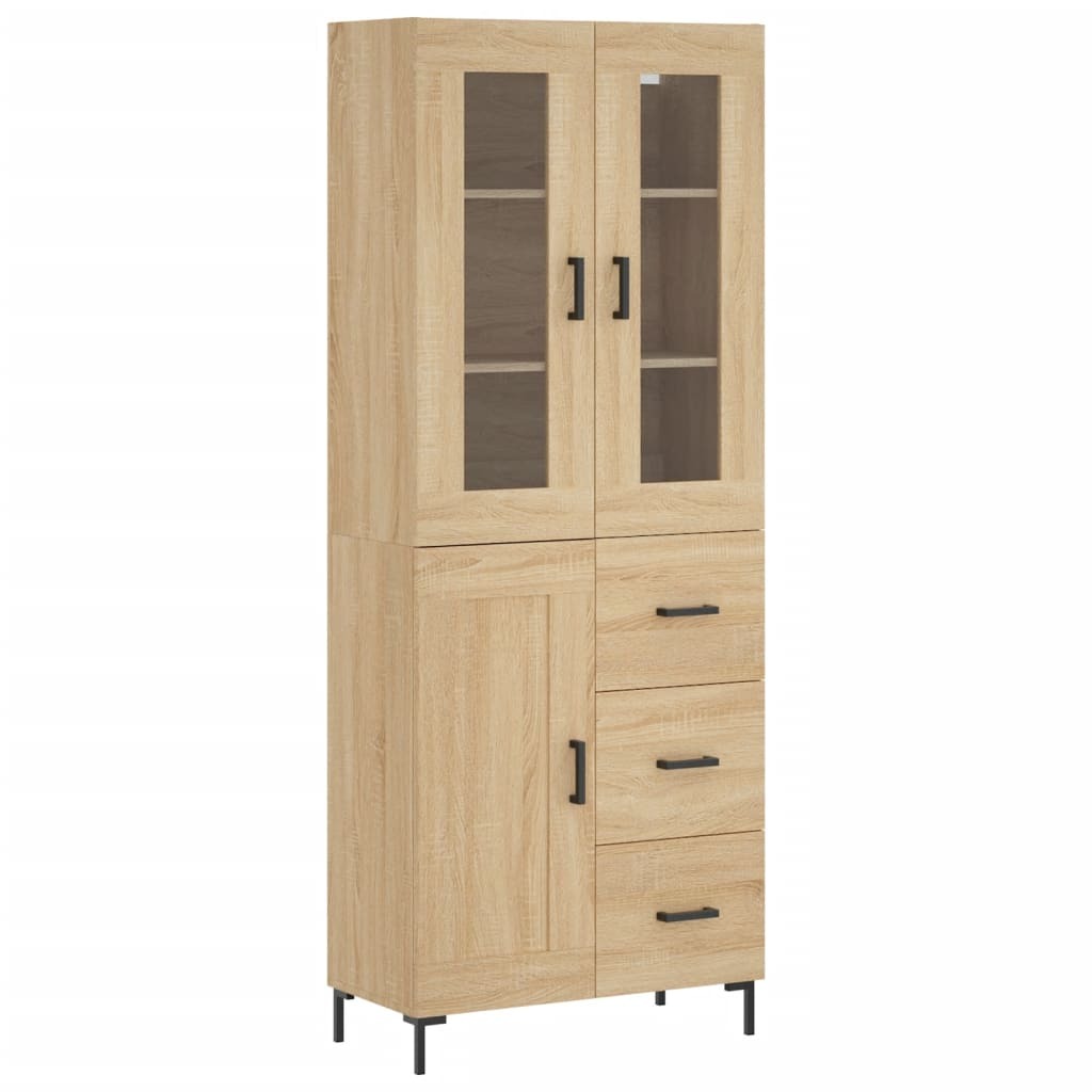 Highboard Sonoma Oak 69.5x34x180 cm Engineered Wood