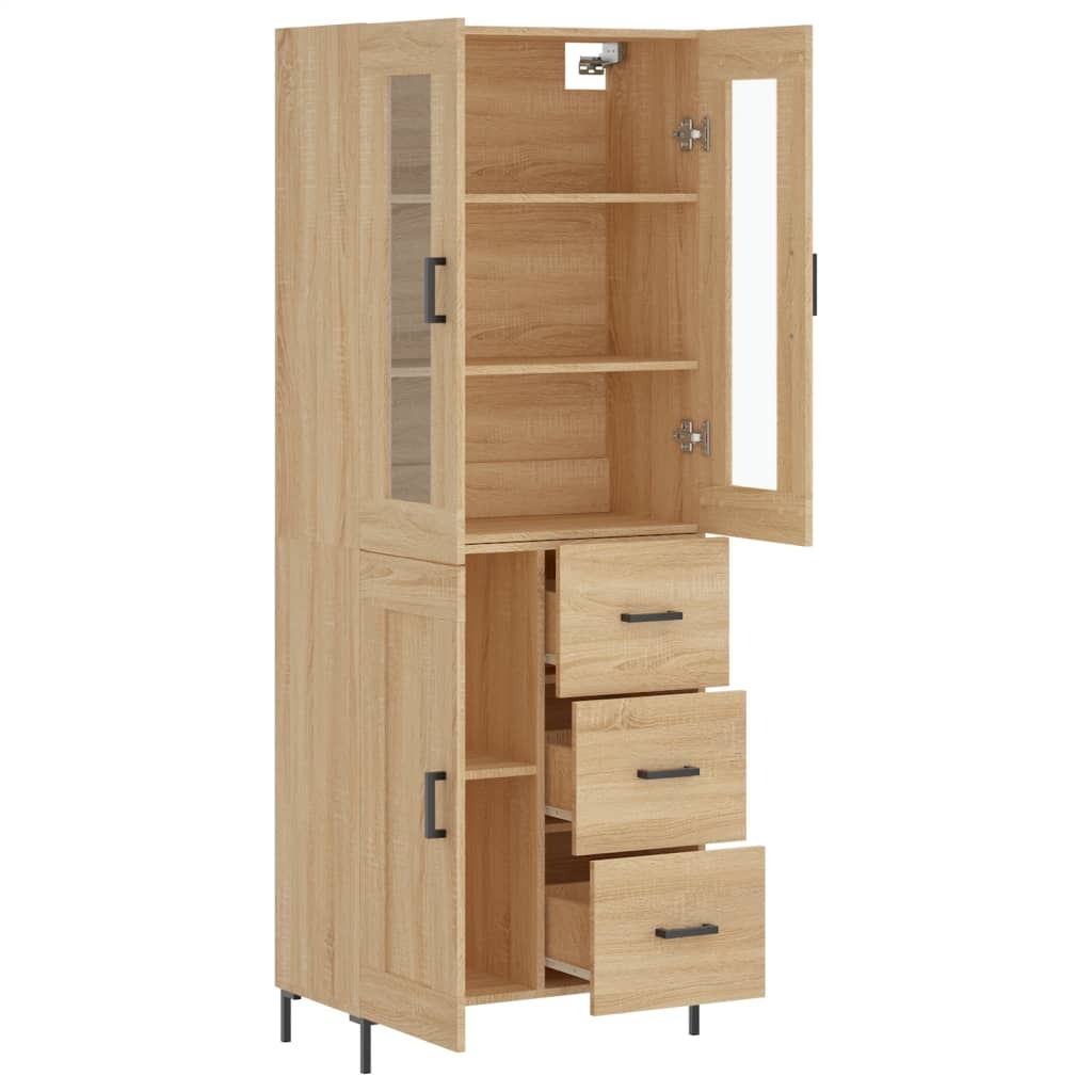 Highboard Sonoma Oak 69.5x34x180 cm Engineered Wood