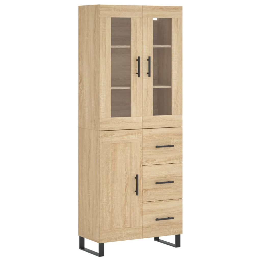Highboard Sonoma Oak 69.5x34x180 cm Engineered Wood