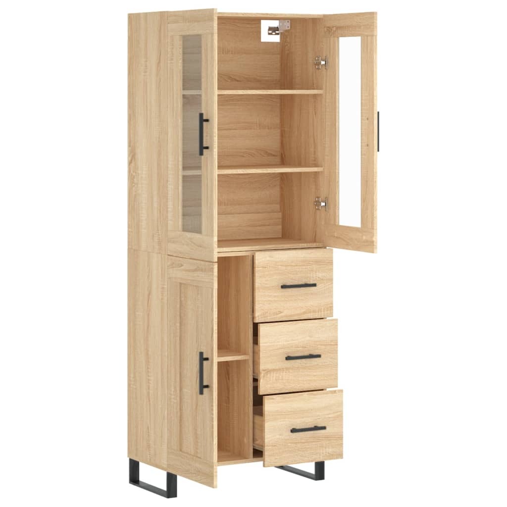Highboard Sonoma Oak 69.5x34x180 cm Engineered Wood