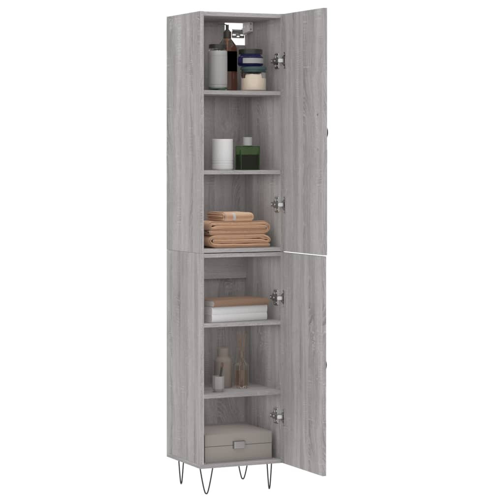 Highboard Grey Sonoma 34.5x34x180 cm Engineered Wood