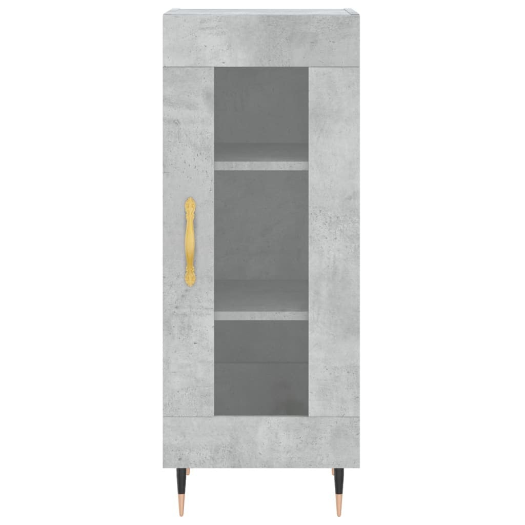 Highboard Concrete Grey 34.5x34x180 cm Engineered Wood