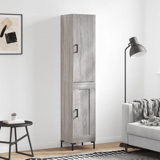 Highboard Grey Sonoma 34.5x34x180 cm Engineered Wood