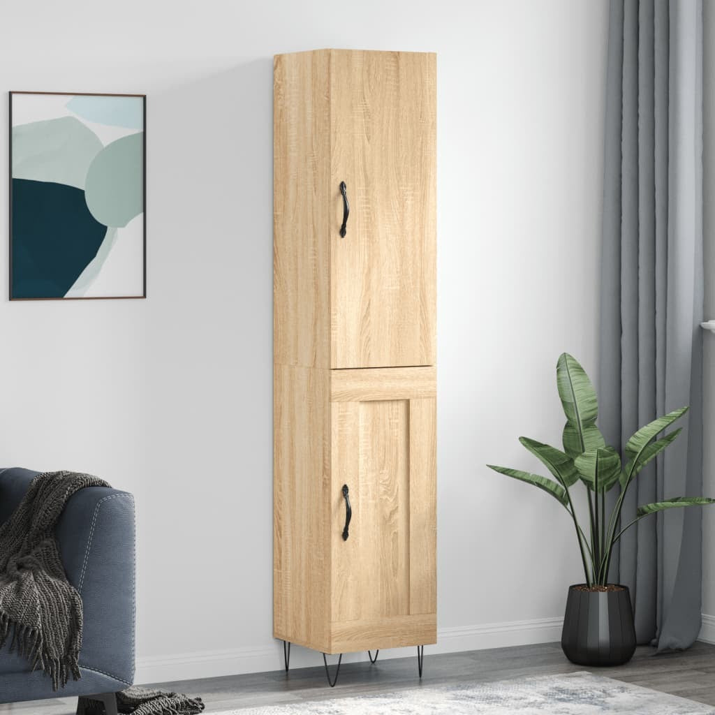 Highboard Sonoma Oak 34.5x34x180 cm Engineered Wood