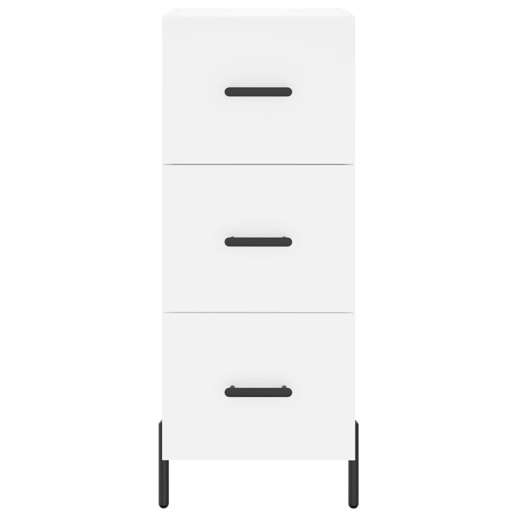 Highboard White 34.5x34x180 cm Engineered Wood