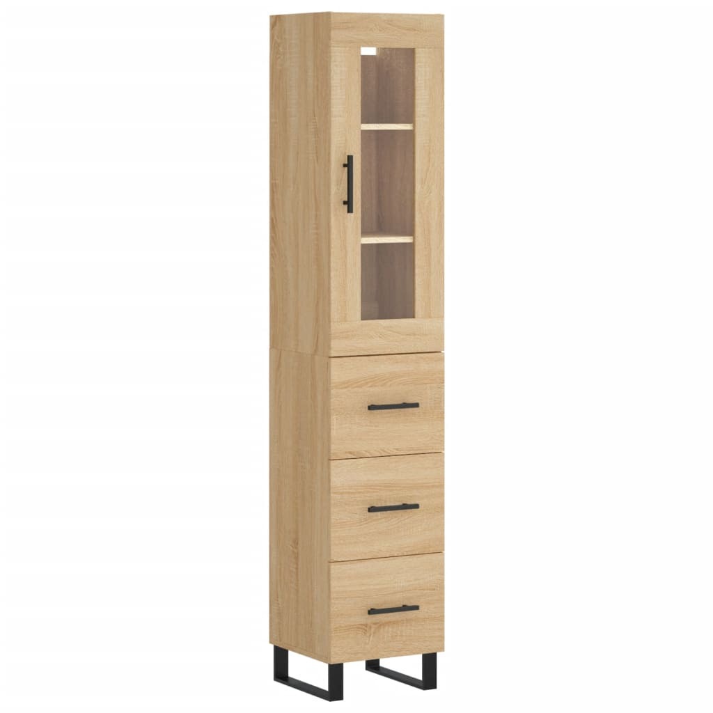 Highboard Sonoma Oak 34.5x34x180 cm Engineered Wood